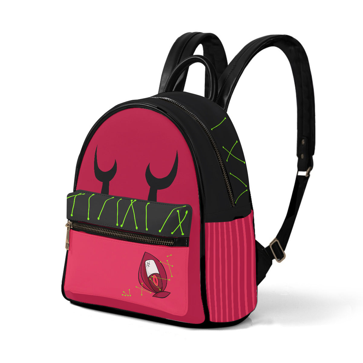 Alastor stitched (hazbin hotel inspired) - Small Size Backpack