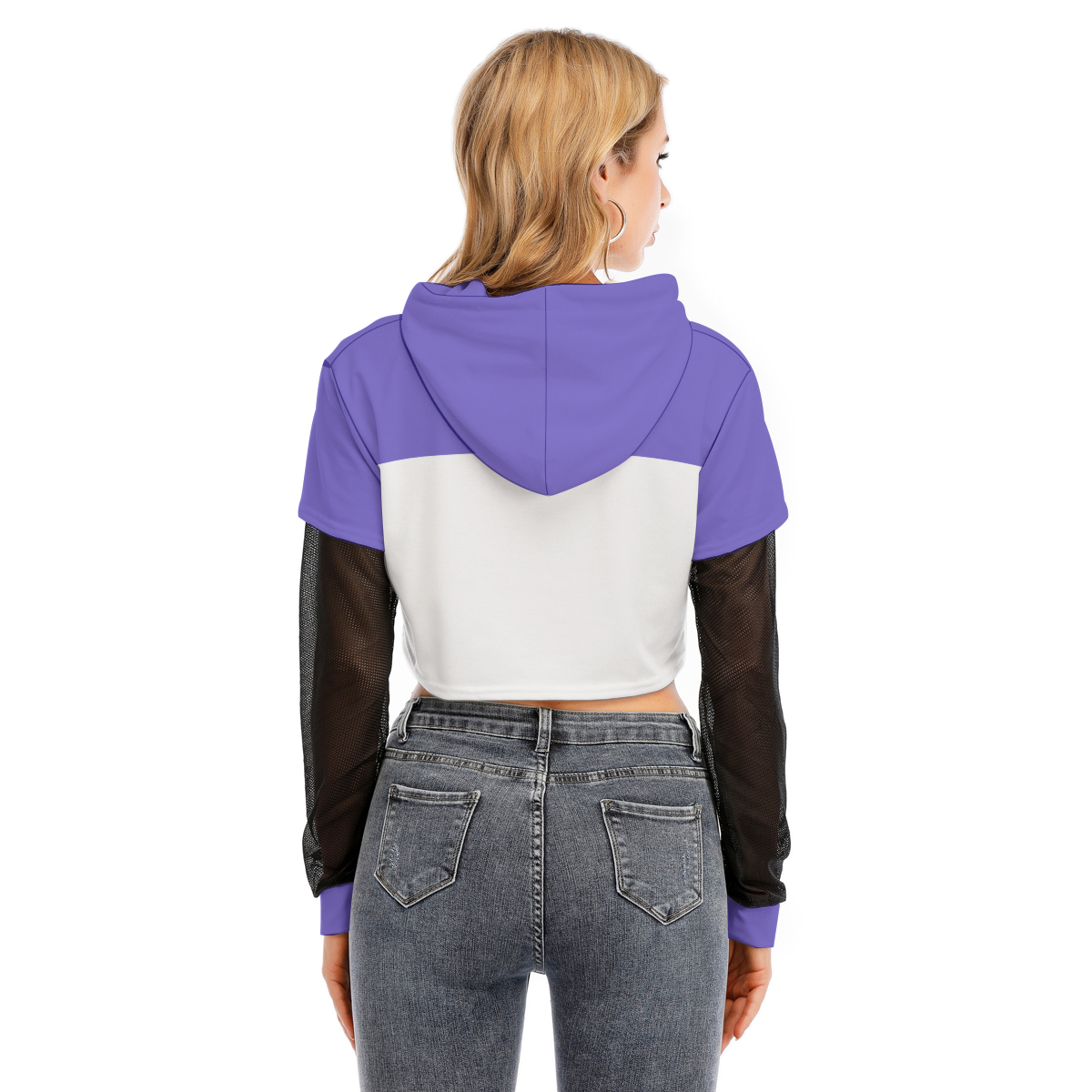 Luz (toh inspired) - Mesh Sleeve Cropped Hoodie