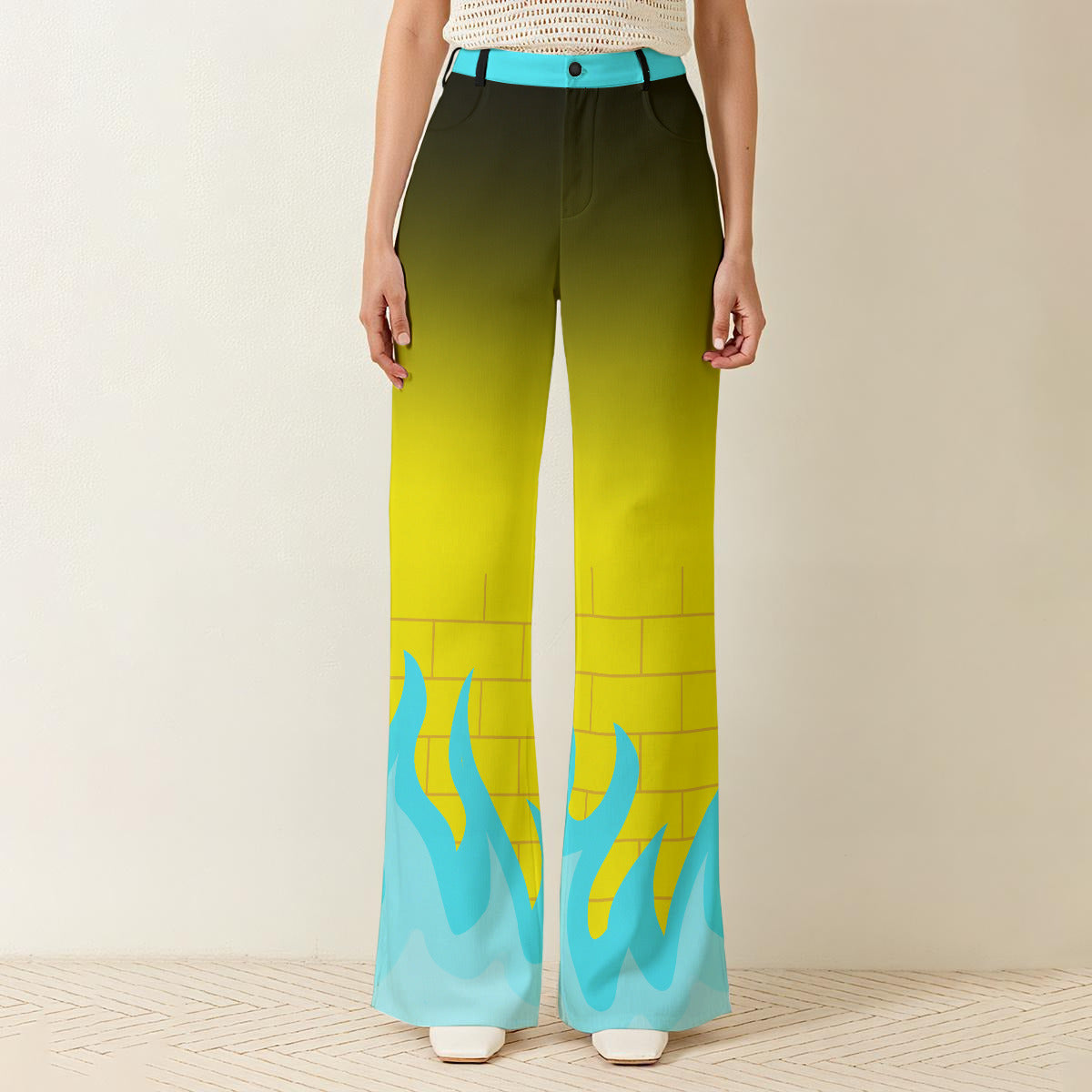 bill (gravity falls inspired) - Wide Leg Pants