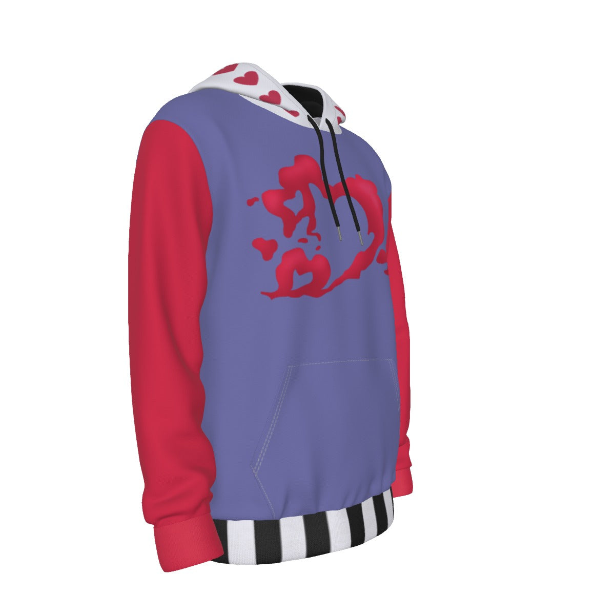 Valentino hearts (Hazbin inspired) - Warm Hoodie