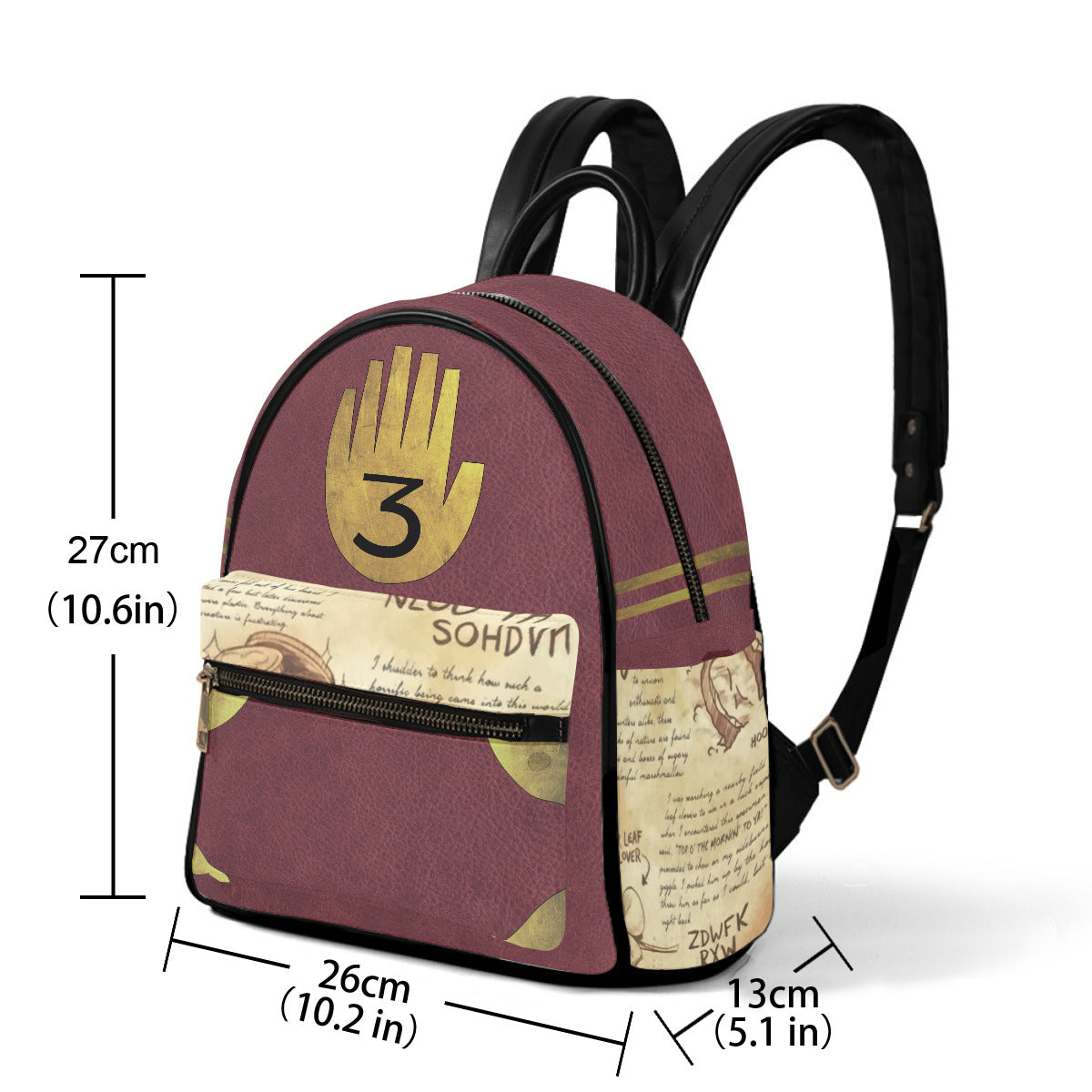 journal 3 (Gravity Falls inspired) - Small Size Backpack