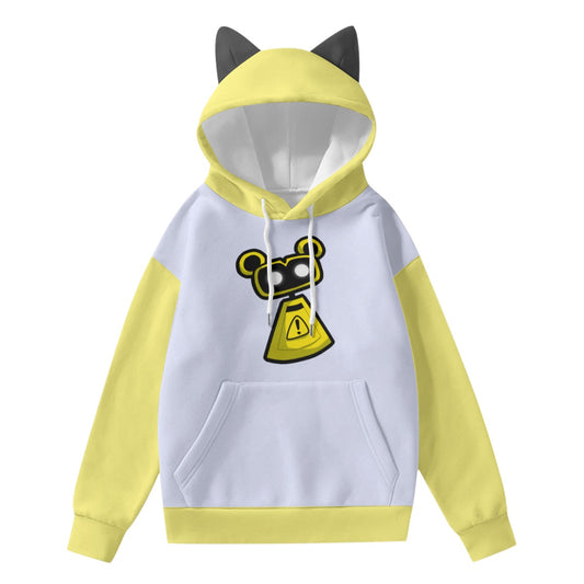 Wet Floor Bot (fnaf inspired) - Hoodie with Ears