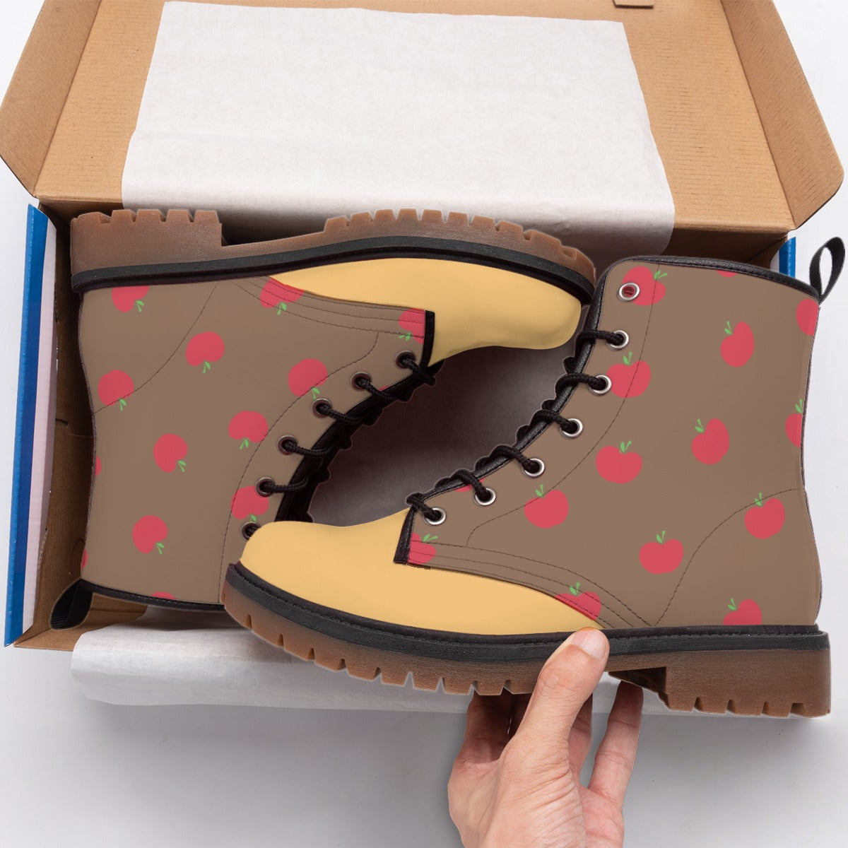 Applejack (mlp inspired) -  Short Boots Mens