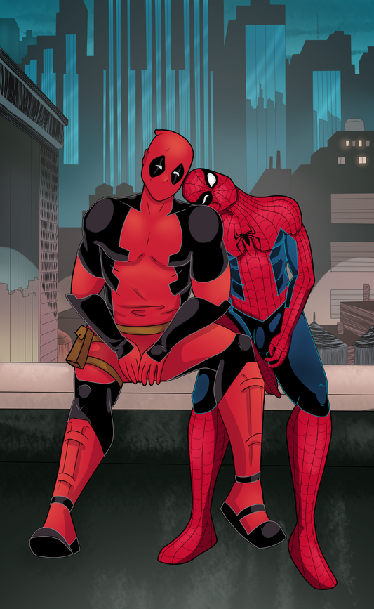 Spidypool Paper poster